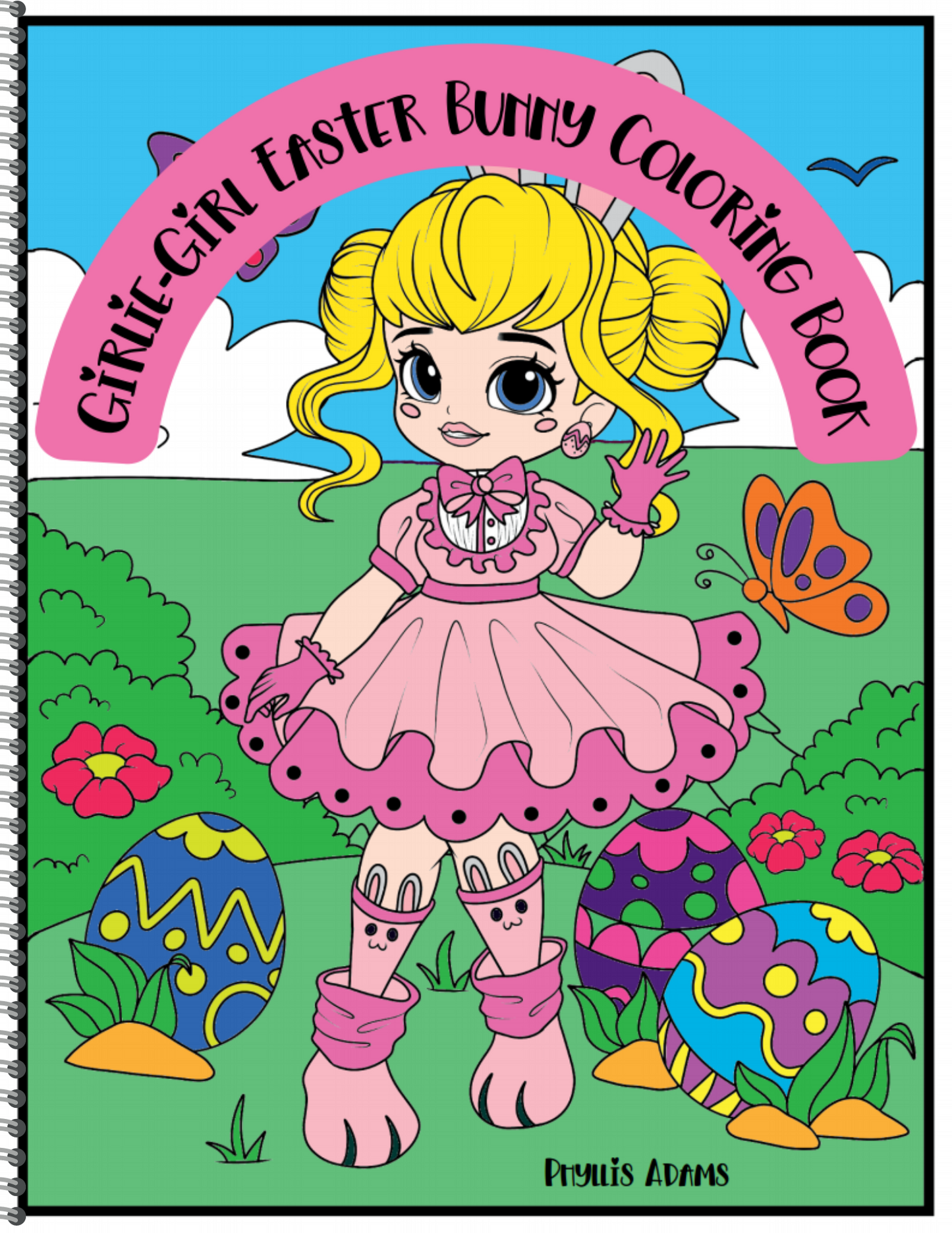 GIRLIE-GIRL EASTER BUNNY COLORING BOOK