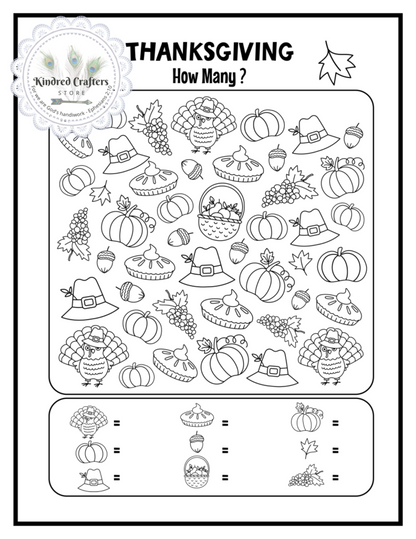 THANKSGIVING ACTIVITY AND COLORING BOOK